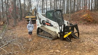 🔴⚫️Part 4Using the Halverson Grapple Saw on Bobcat SkidSteer to finish the job👊🏻⚫️🔴 [upl. by Cowden]