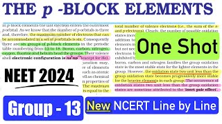 PBlockGroup13 NCERT Line by Line ✅  NCERT Highlights neet2025 ncert pblock neet class11 [upl. by Assirim152]