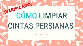 CÓMO LIMPIAR LAS CINTAS DE LAS PERSIANAS Y CAMBIAR TOPES EXTERIORES [upl. by Rowan]