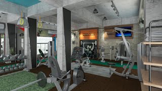 Gym interior design ideas 1000 sqft [upl. by Nerret]