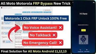 🔥NEW 2025  Motorola Frp Bypasss Android 1314  Moto G82G84 G54 G10 Latest All moto Frp Unlock [upl. by Iralam]