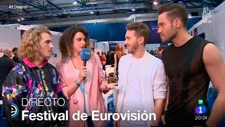 Los cantantes de Austria e Israel nos animan a ver Eurovisión 2017  España Directo [upl. by Aimaj]