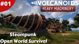 Steampunk Open World Survival Heavy Machinery Update  Volcanoids  01  Gameplay [upl. by Emmit412]