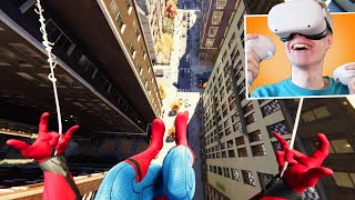 This SpiderMan VR Game is AMAZING Oculus Meta Quest 2 [upl. by Adia]