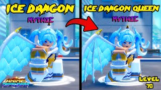 LVL 70 ICE DRAGON QUEEEN MYTHIC UNIT SHOWCASE  ANIME DEFENDERS [upl. by Eadwine]