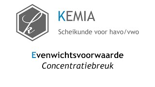 Evenwichtsvoorwaarde en concentratiebreuk [upl. by Atteiram217]