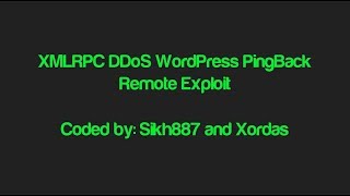 Attack using WordPress  DDoS  DrDoS   Video Test [upl. by Llorrac]