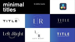 Minimal Titles for DaVinci Resolve [upl. by Rowell]