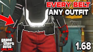 NEW How To Get EVERY Belt on ANY Outfit Glitch In GTA 5 Online 168 NO TRANSFER GET COP BELT [upl. by Rafaela]