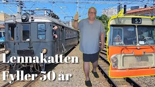 Lennakatten Fyller 50 år Del 1 Sval veterantågsfärd amp Svettig veteranbussresa 4K [upl. by Lancaster610]