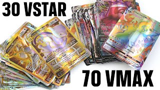 Opening Pokemon Cards Box of 70 Vmax 30 Vstar [upl. by Aicylla]