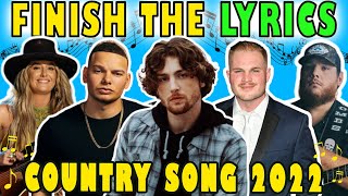 Finish The Lyrics Country Edition 2022  Country Music Quiz 🎶  Lyrics Challenge 🤠 [upl. by Nyraa]