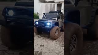 ZP1002 Rc Defender Riding On The Road 🥺🤍💝🍃 traxxascloneshorts [upl. by Aronael]