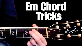 5 Easy e minor chord riffs to play when you pick up your guitar a guitar lesson [upl. by Lecirg]