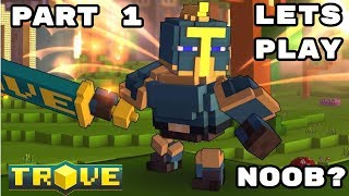 MY FIRST TIME PLAYING TROVE  Trove Adventures Lets Play Gameplay Part 1 [upl. by Gorrian877]