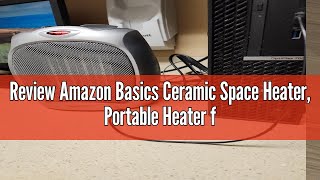 Review Amazon Basics Ceramic Space Heater Portable Heater for Indoor Use for Office and Home With [upl. by Leuneb]