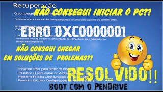 COMO CORRIGIR O ERRO 0xc0000001 [upl. by Menard]