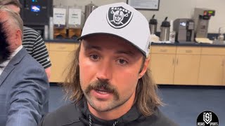 GARDNER MINSHEW AFTER RAIDERS LOSE TO BRONCOS SPEAKS ON BENCHING LATE IN GAME FOR O’CONNELL [upl. by Acissehc]