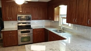 Colonial White Granite Counter tops Installed 1 29 16 [upl. by Llireva]