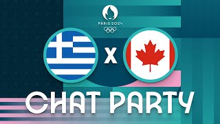 Greece v Canada  Mens Olympic Basketball Tournament Paris 2024  Chat Party ⚡🏀 [upl. by Nnylaehs]