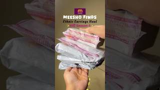 Meesho ethnic earrings haul  jewellery for wedding  viral earrings meeshofinds unboxing shorts [upl. by Ailssa]