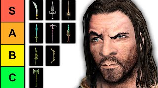 Ranking Every Unique Weapon In Skyrim [upl. by Anurb]