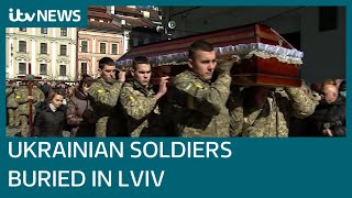 The loved ones left behind in Lviv as Ukraines military death toll builds  ITV News [upl. by Horick856]