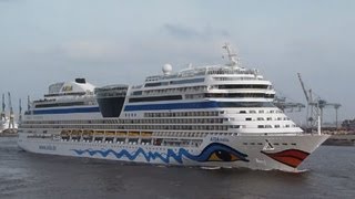 AIDAstella verläßt Hamburg am 17042013  Kreuzfahrt Nordeuropa 7 Kurzreise [upl. by Ermina]