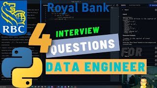 RBC Data Engineer  Coding Interview questions  Code Signal practice tests [upl. by Ardyth]