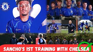 🔥💯✅SANCHO SHINES IN FIRST CHELSEA TRAINING SESSION🔥💯✅ [upl. by Tsenrae518]