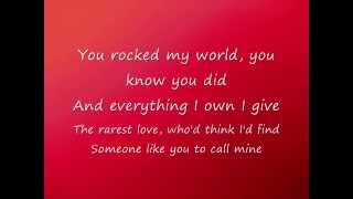 Michael JacksonYou Rock My World Lyrics [upl. by Ilhsa]