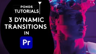 3 Dynamic Transitions in Premiere Pro  Pond5 Tutorials [upl. by Nam746]