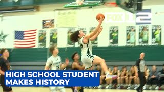 Estacada student makes basketball history [upl. by Bonucci]