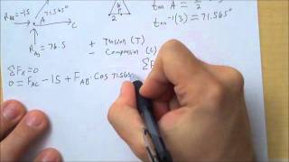 Solving a Truss Part 2 [upl. by Raddatz]