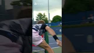 Stefanos Tsitsipas Goes Around The Net [upl. by Aisnetroh]