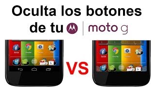 Motorola Moto G Oculta o elimina los botones de la pantalla Elimina soft keys Tutorial HD [upl. by Atcliffe]