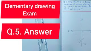 Elementary Drawing Exam Geometry question No 5 Answer in English  Ashwin3darts [upl. by Lindie361]