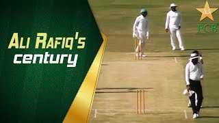 QuaideAzam Trophy 201819  Highlights from Ali Rafiqs century for Lahore Whites against HBL PCB [upl. by Yehtomit]