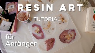 RESIN ART Tutorial für Anfänger  Geode Coaster Selber Machen [upl. by Gudrin]