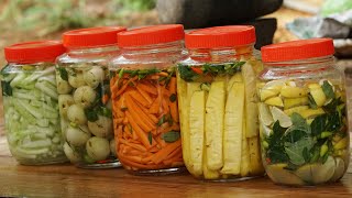 Pickled Veggies  Quick Pickles  Cucumber  Carrot  Gooseberry  Lime  Pineapple [upl. by Eyssej]