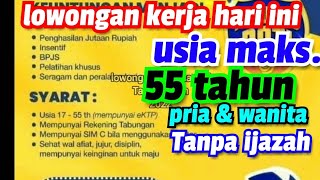 lowongan kerja hari ini TANPA IJAZAH untuk laki laki dan perempuan BERMENTAL BAJA [upl. by Ymot]