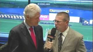 Former President Clinton Visits Meadowlands Racetrack [upl. by Havens]