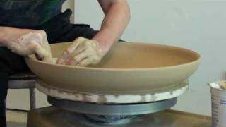 5 Throwing a Large Platter on the Pottery Wheel with HsinChuen Lin [upl. by Anselmo]