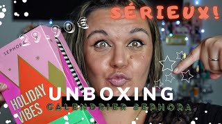 ꕤ☆¦UNBOXING DU NOUVEAU CALENDRIER SEPHORA 2021 HOLIDAY VIBES 6 CASES APRES NOEL🎄 Spoilers [upl. by Janene]