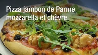 Recette de la pizza jambon de Parme mozzarella et chèvre [upl. by Reerg]