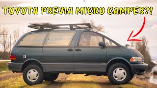 Toyota Previa 4WD Off Grid Micro Camper Van Build by OttoEx [upl. by Aliam]