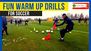 🔰 📢Fun Warm Up Drills For Soccer  Amazing Warm up Drills [upl. by Ardnuahc995]