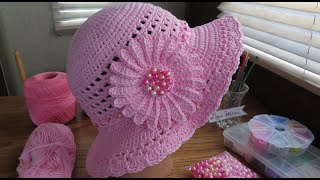 Crochet Sparkly Summer Sun Hat Part 1 [upl. by Aiduan]