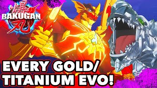 Every Gold and Titanium Evolution  New Bakugan Cartoon [upl. by Brannon]