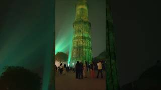 Qutub Minar Light Show docvlogger shorts qutubminarlightshow qutubminardelhi qutubminar [upl. by Zilada]